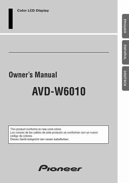 Pioneer Car Stereo System AVD-W6010-page_pdf